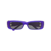 balenciaga eyewear lunettes de soleil à monture rectangulaire - bleu