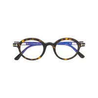 tom ford eyewear lunettes de soleil à monture ronde - marron