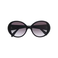 alexander mcqueen eyewear lunettes de soleil à monture ronde oversize - noir