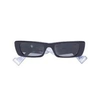 gucci eyewear lunettes de soleil à monture rectangulaire - noir