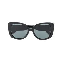 versace eyewear lunettes de soleil teintées à monture oversize - noir