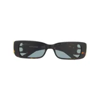 balenciaga eyewear lunettes de soleil à monture rectangulaire - marron