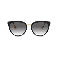 burberry eyewear lunettes de soleil à carreaux - noir