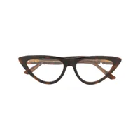 jimmy choo eyewear lunettes de vue à monture oversize - marron