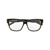 balenciaga eyewear lunettes de vue à monture à écailles de tortue - marron