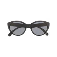 gucci eyewear lunettes de soleil à plaque logo - noir
