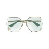 gucci eyewear lunettes de soleil à monture oversize - vert