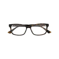 gucci eyewear lunettes de vue à motif écaille de tortue - tons neutres