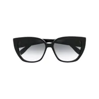 alexander mcqueen eyewear lunettes de soleil seal à monture papillon - noir