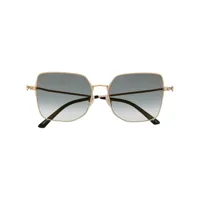 jimmy choo eyewear lunettes de soleil trisha à monture carrée oversize - noir