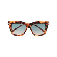 tom ford eyewear lunettes de soleil à monture à effet écailles de tortue - marron