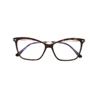 tom ford eyewear lunettes de vue à monture papillon - marron