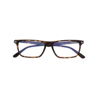tom ford eyewear lunettes de vue à monture rectangulaire - marron