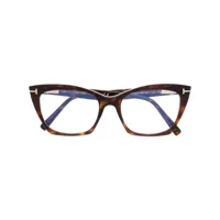 tom ford eyewear lunettes de vue à monture papillon - marron