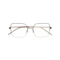 boss lunettes de vue à monture carrée oversize - or