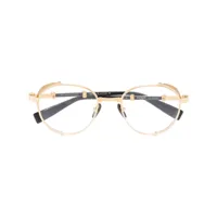 balmain eyewear lunettes de vue à monture ronde - or