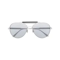 tom ford eyewear lunettes de soleil à monture pilote - argent