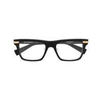 balmain eyewear lunettes de vue à monture rectangulaire - noir