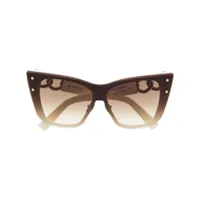 balmain eyewear lunettes de soleil à monture papillon - tons neutres