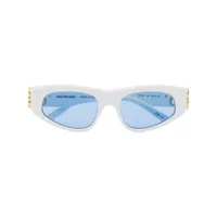 balenciaga eyewear lunettes de soleil dinasty bb à monture papillon - blanc