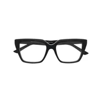 balenciaga eyewear lunettes de vue à monture carrée à logo - noir