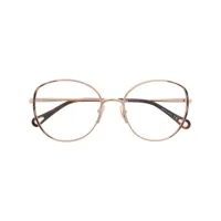 chloé eyewear lunettes de vue à monture ronde - or