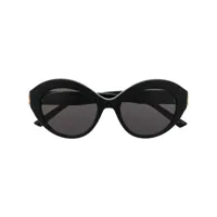 balenciaga eyewear lunettes de soleil dynasty à monture ovale - noir