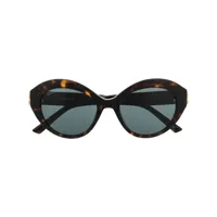 balenciaga eyewear lunettes de soleil dynasty à monture ovale - marron