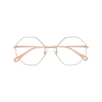 chloé eyewear lunettes de vue à monture structurée - or
