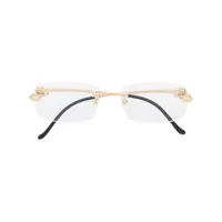 cartier eyewear lunettes de vue à monture carrée - or
