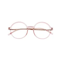 mykita lunettes de vue pitt 002 à monture ronde - rose