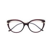 cartier eyewear lunettes de vue panthère à monture papillon - marron