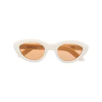 retrosuperfuture lunettes de soleil à monture ovale - blanc