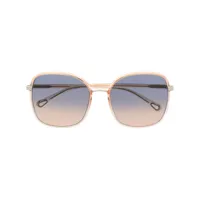 chloé eyewear lunettes de soleil franky à monture carrée - orange
