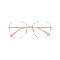 chloé eyewear lunettes de vue à monture oversize - or
