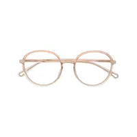 chloé eyewear lunettes de vue à monture oversize - or