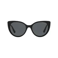 miu miu eyewear lunettes de soleil teintées à monture papillon - noir