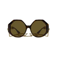 versace eyewear lunettes de soleil à monture géométrique - vert