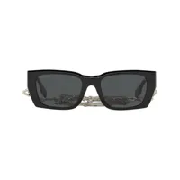 burberry eyewear lunettes de soleil à monture rectangulaire - noir