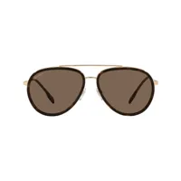 burberry eyewear lunettes de soleil oliver à monture aviateur - or
