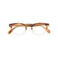oliver peoples lunettes de vue sheldrake - marron