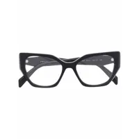 prada eyewear lunettes de vue à monture papillon - noir