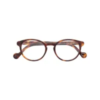 moncler eyewear lunettes de vue à monture ronde - marron