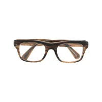 oliver peoples lunettes de vue brisdon à monture carrée - marron