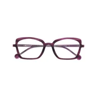 l.a. eyeworks lunettes de vue à effet écaille de tortue - violet