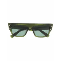 balmain eyewear lunettes de soleil à monture carrée - vert
