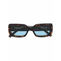 givenchy eyewear lunettes de soleil à monture rectangulaire - marron
