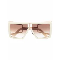 balmain eyewear lunettes de soleil à monture carrée - blanc