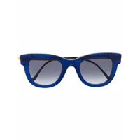 thierry lasry lunettes de soleil à monture ronde - bleu