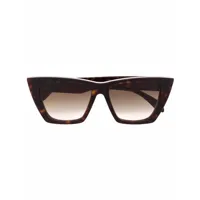 alexander mcqueen eyewear lunettes de soleil à monture papillon - marron